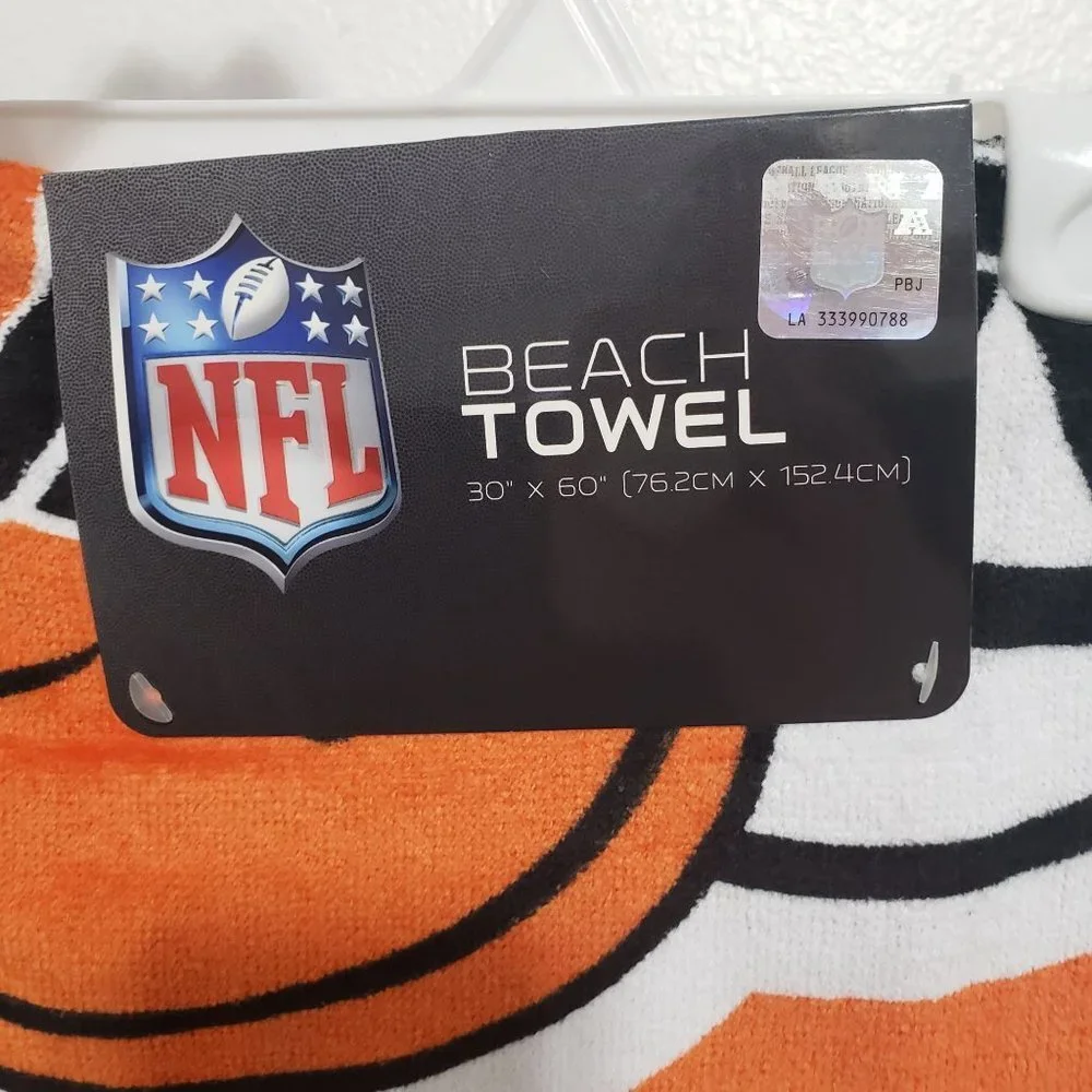 NWT NFL Cincinnati Bengals 30 by 60‎ Fiber Reactive Beach Towel